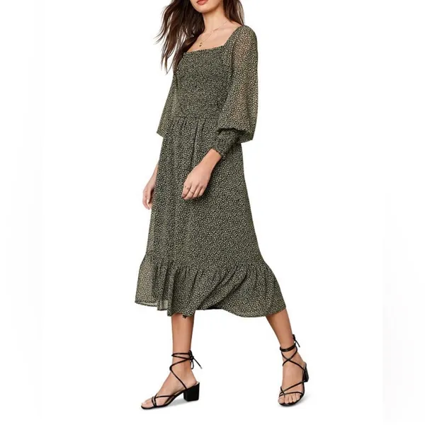 cupcakes and cashmere Demi Floral Smocked Dress M - Image 4