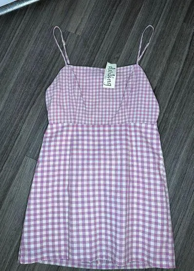 Darling Boutique NWT Gingham Mini Dress - Pink/White - S - Image 2