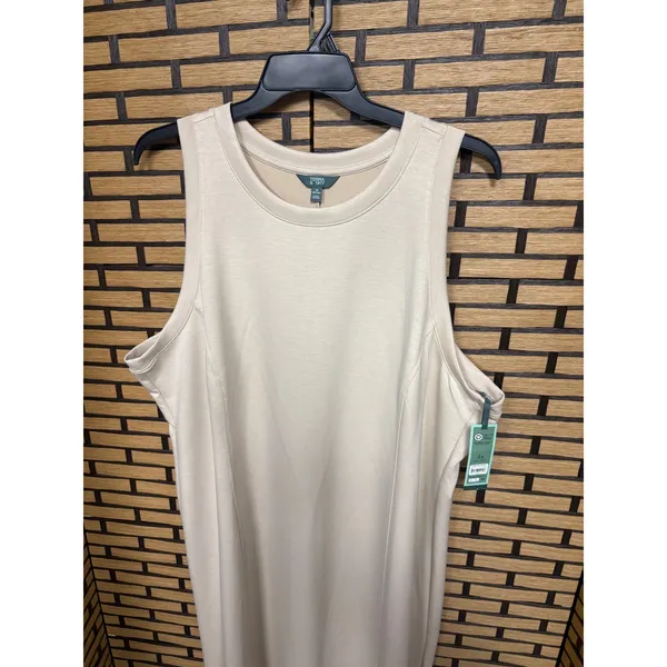 Terra & Sky‎ Tan Scuba Knit Midi Tank Dress Size 4X - Image 4