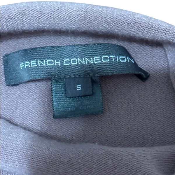 French Connection Dark Blush Pink‎ Soft Knit Cowl Neck Sweater Cozy Comfort sz S - Image 3