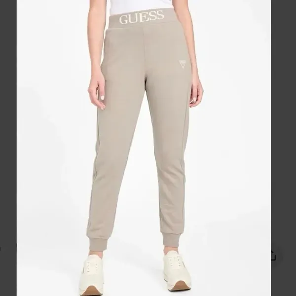 Guess Women’s Alessia Logo Waist Joggers sweat pants athleisure nude size M - Image 3