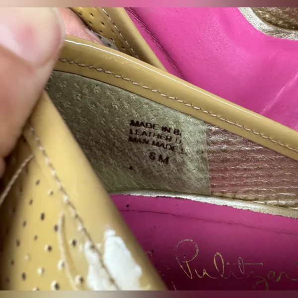 Lilly Pulitzer Tan Perforated Wedges - Image 7