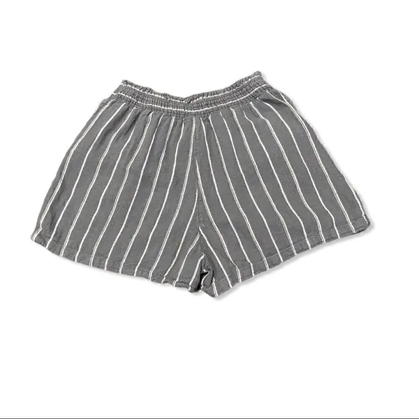 Universal Threads Grey and White Stripe Pull On Linen Shorts Size XS - Image 5