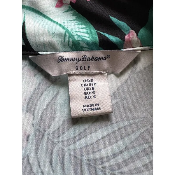 Tommy Bahama Golf Performance Floral Quarter Zip Shirt Stretch Women Size Small - Image 3