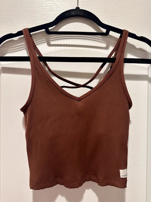 Vuori - Ribbed Crop Tank Top in Terracotta - NWOT! - Image 2