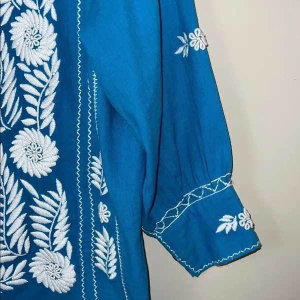 Sister Mary Embroidered Blouse Women's Sz XS‎ Anthropologie - Image 2