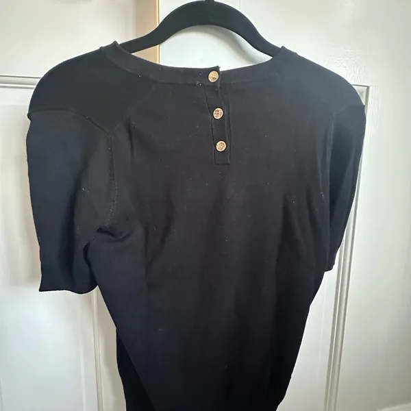 Zara Classic Black Short Sleeve Sweater - Image 4