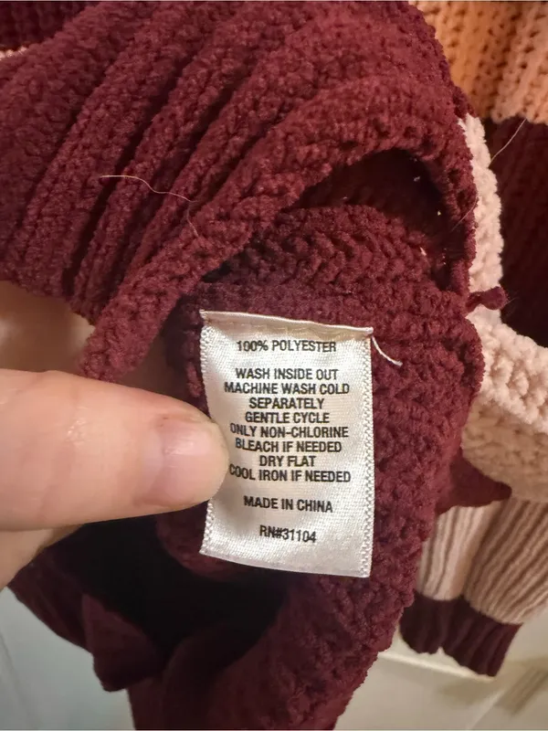 True Craft Striped Chenille Sweater Size 1X - Image 3