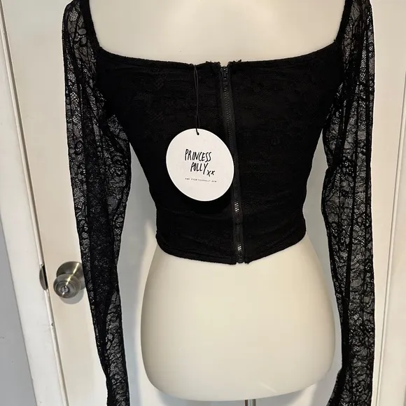 PRINCESS POLLY Purnell Lace Top Black - Size 4 - NEW With Tags - In Bags.‎ - Image 2
