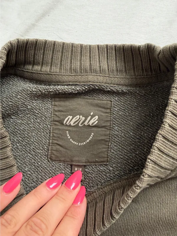Aerie Green Crewneck Oversized - Image 3