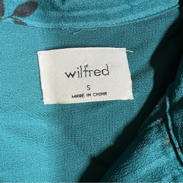 Aritzia Wilfred Blue Back‎ Floral Long Sleeve Button Up Viscose Top - Image 2