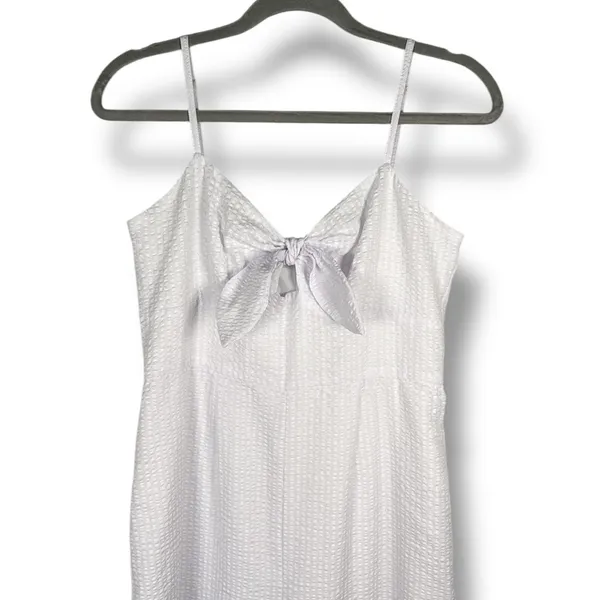 HUTCH Seersucker Jumpsuit Wide Leg White Savannah Size‎ 6 - Image 3