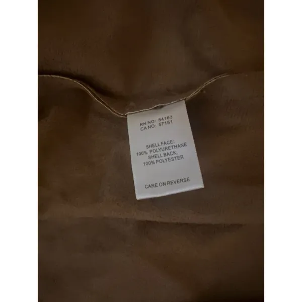 Marc New York Brown Faux Leather Jacket WITHOUT Belt- Size M - Image 5