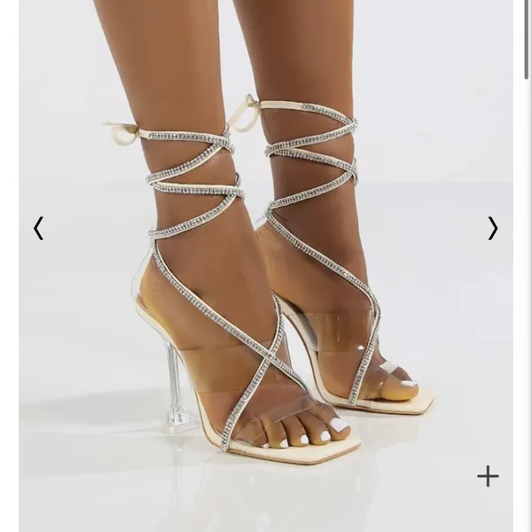 MOVING SALE NIB Public Desire Kim rhinestone heel - NEW - Image 3