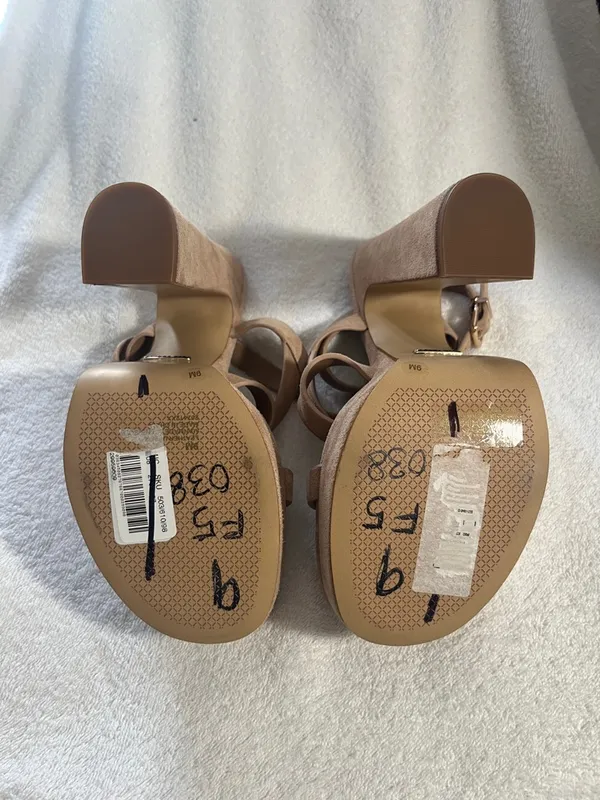 Gianni Bini Beige Suede Strappy Platform Sandal - Image 11