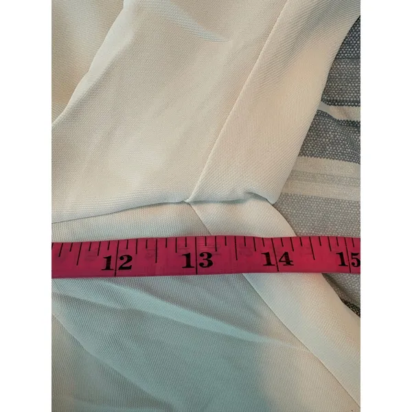 Noahella Wide Leg Pleated Trousers Cream‎ High Waist Pants Small Classic Office - Image 11