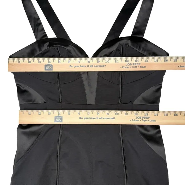 bebe Y2K Medium (8) Black Bodycon Dress Mini Timeless Classic Cocktail - Image 11