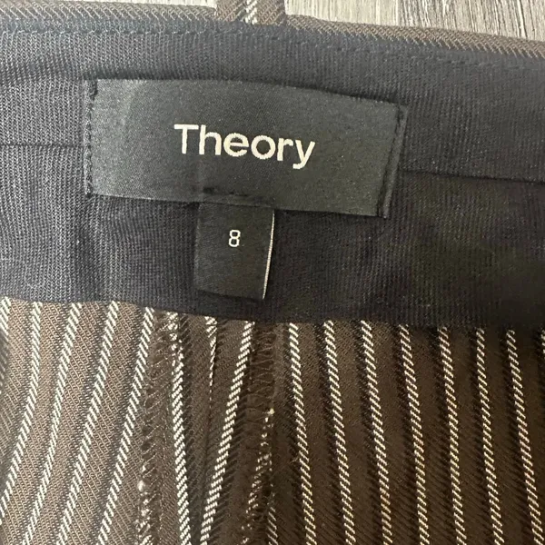 Theory Khaki Stripe Stretch Pant NEW - Image 6