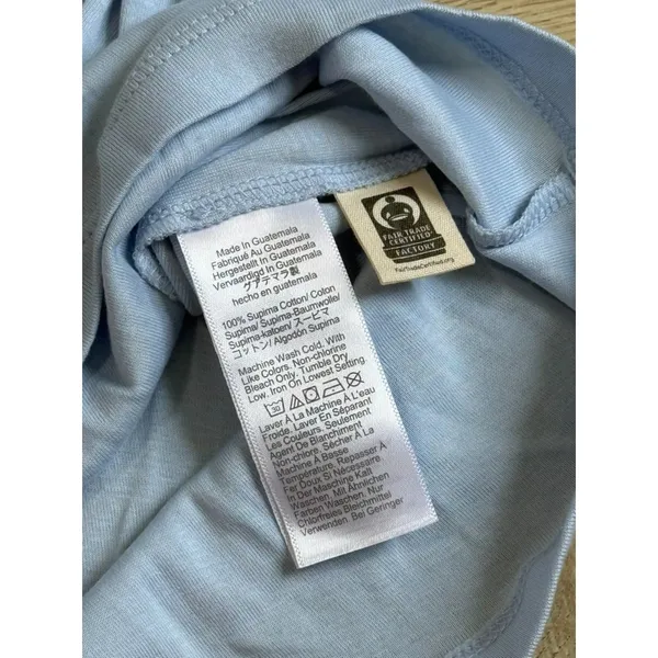 NWT Madewell puff‎ sleeve top scoop neck light blue summer supima cotton size XL - Image 8