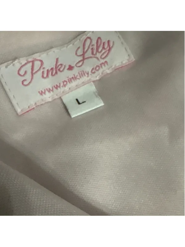 Pink Lily Boutique Pink & Green Palm Maxi Romper with Train Size L (19” PTP) - Image 5