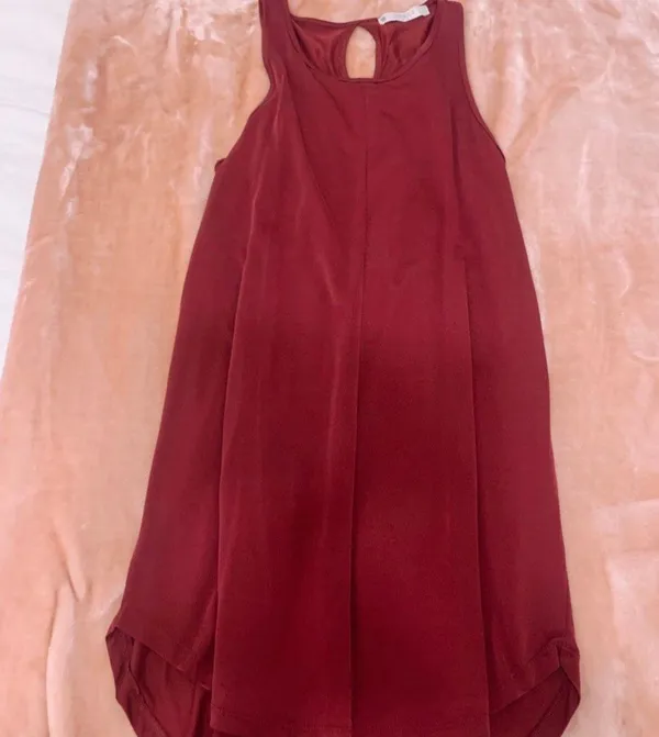 Maroon Tank Dress Red - Image 2