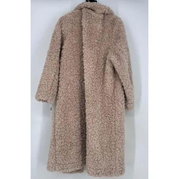 Aqua Faux Fur Coat- No belt- Size XL - Image 3