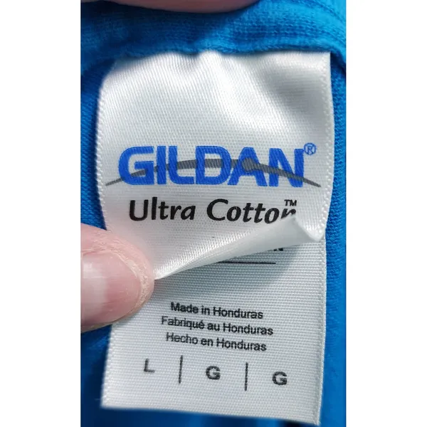 Gildan Carolina Long Sleeve T-Shirt Graphic‎ Tee Casual Top Large - Image 3