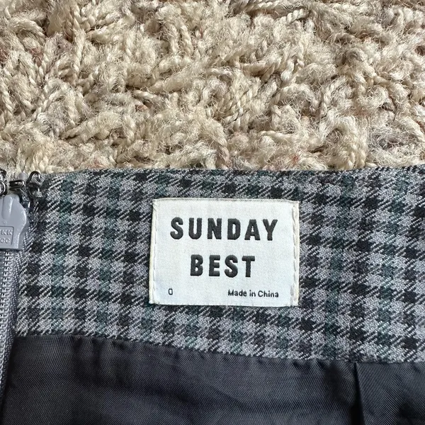 Aritzia sunday best plaid mini skirt - Image 3