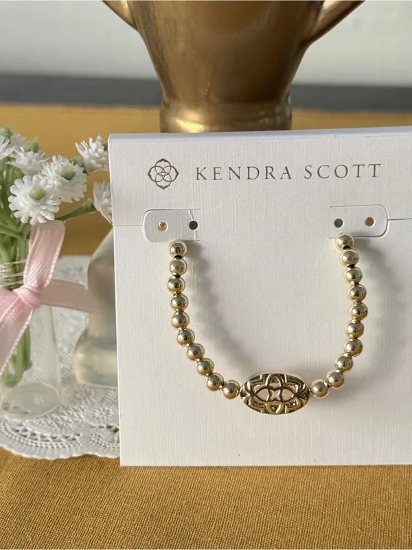 Kendra Scott Gold Beaded Bracelet - Image 4
