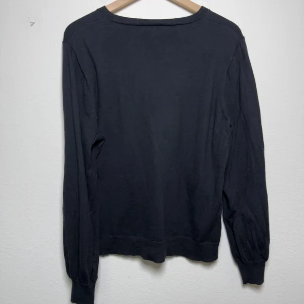 J. Crew Women Cotton Cashmere Sweater XXL Black Crewneck Classic Minimalist - Image 6