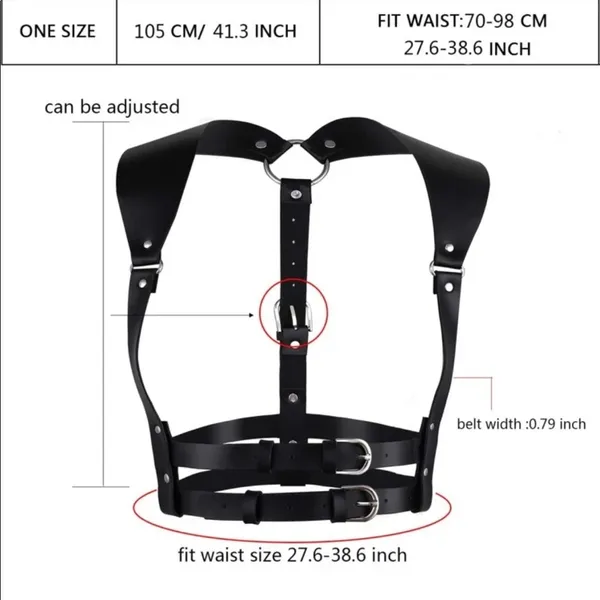 Harness Shoulders Double Belt New Bondage - Image 3