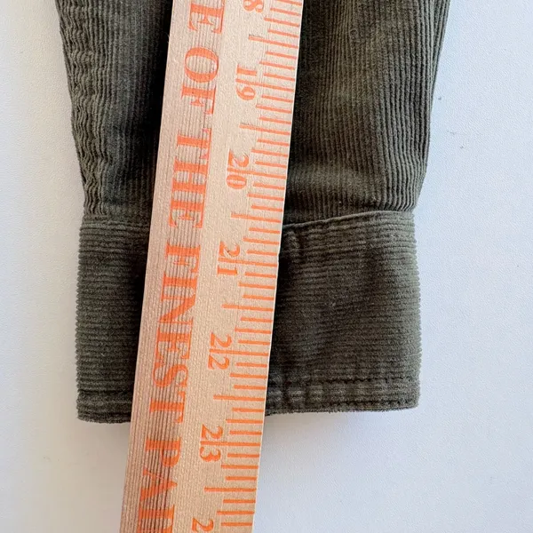 Tna Corduroy Button Down Shirt Womens 1 Olive Green Long Sleeve WRD3-2220-30 - Image 7
