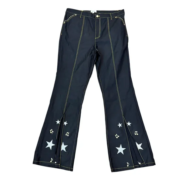 Unique Vintage Star Power‎ Flare Jeans Contrast Stitching 1X/16 - Image 7
