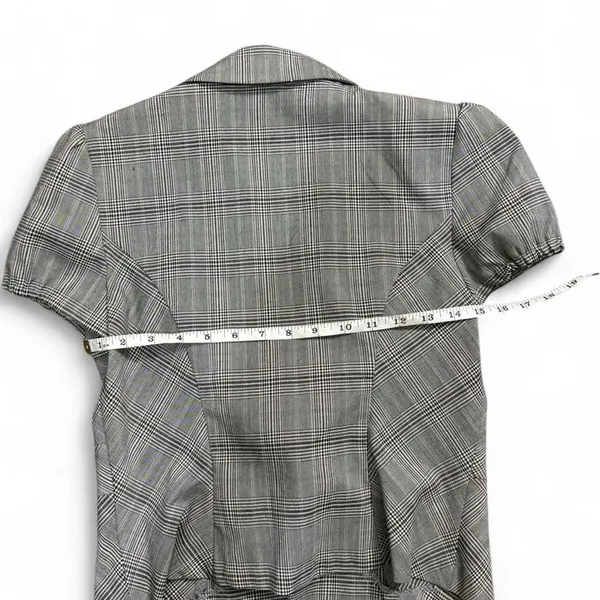 My Michelle Y2K Fitted Waist‎ Plaid Blazer M Puff Sleeve Preppy - Image 4