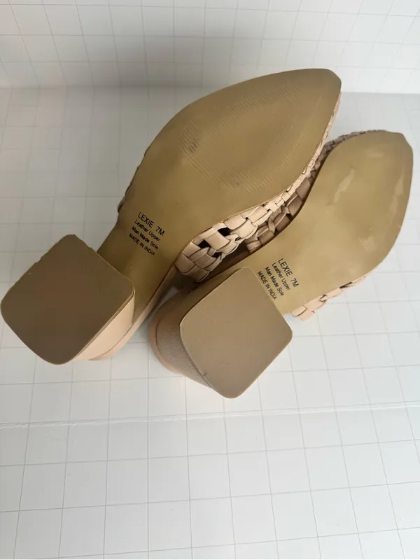 Matisse Tan Woven Pointed Toe Mule Heels Size 7 - Image 5