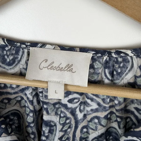 Cleobella Organic Cotton Floral Medallion Mini Dress Large Tunic Boho Relaxed‎ - Image 7