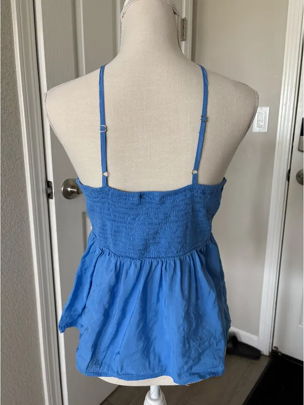 Universal Threads Blue Crisscross Halter Camisole - Image 2