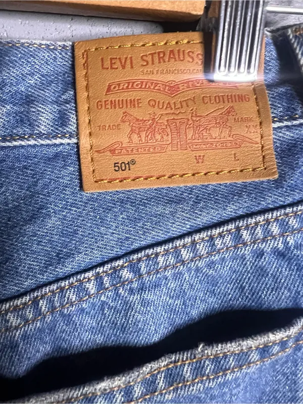 Levi’s Shorts Bundle in Size 24. Black one is Rib Cage. Blue one is 501. - Image 13