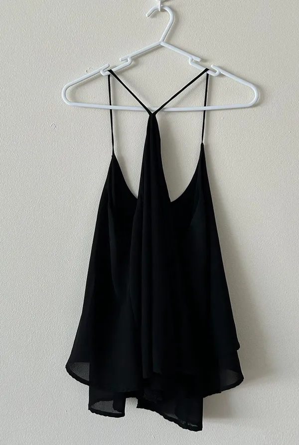 Black Tank Top Blouse - Image 4