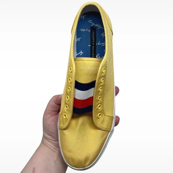 Tommy Hilfiger “Anni” Yellow Slip-On Sneaker Women’s Size 10M Preppy Designer - Image 15