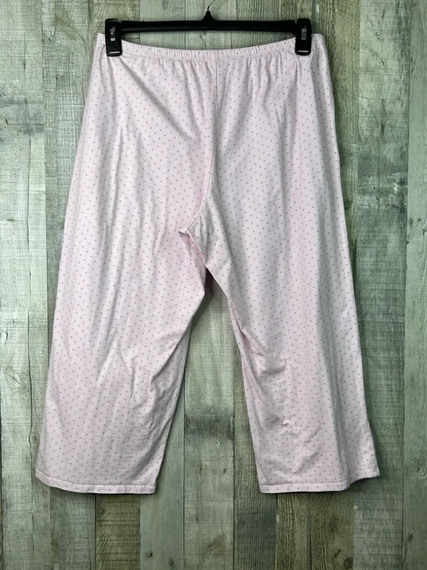 Pink K Pink Button Front Med. Sleeveless PJ Set Matching Pants Stretch Waistband - Image 9