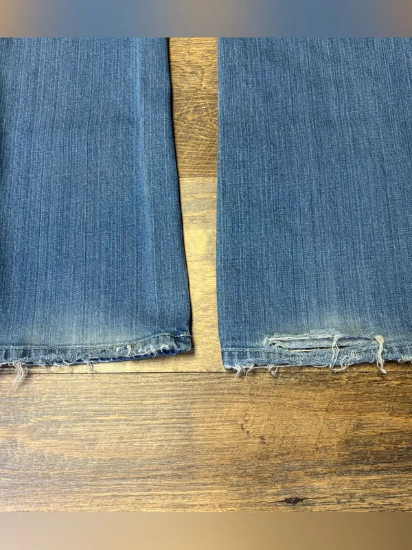 Vintage Y2K American Eagle True Boot Jeans Low Rise Womens 8 Blue Denim Distress - Image 10