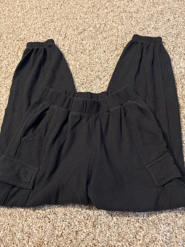 Aerie Waffle Knit Joggers Cargo - Image 2