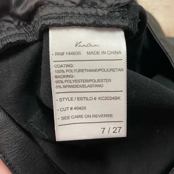 KanCan USA Joan High Rise Faux Leather Bootcut Pants Women’s Size 7/27 Leather Pants - Image 9
