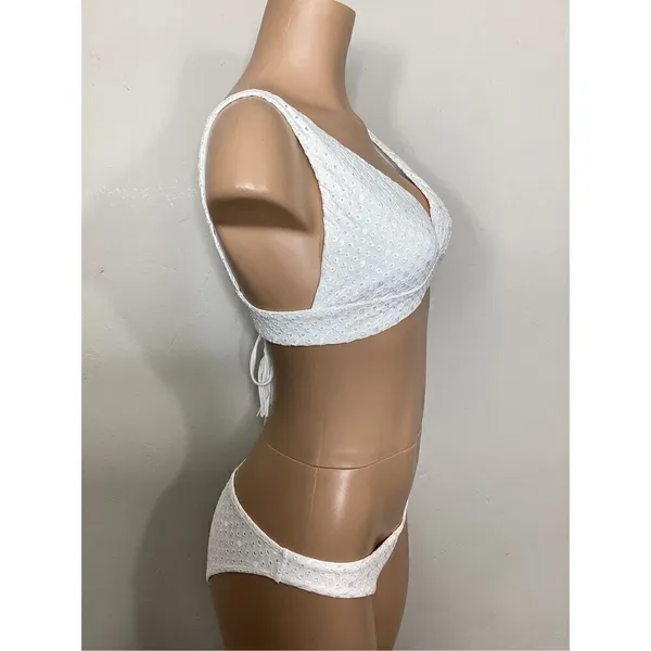 New. Pilyq white bikini set. S-bottom/D-cup top. Retails $149 - Image 7