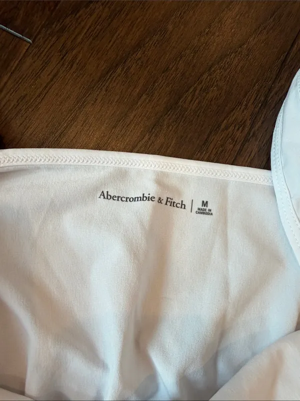Abercrombie & Fitch White Tank Athleisure Dress Size Medium - C11-689 - Image 4