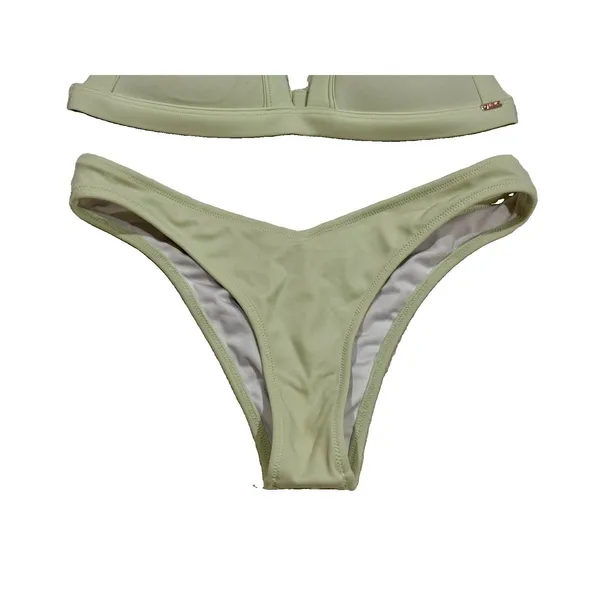 Victoria’s Secret PINK Triangle Push Up Bikini Light Mint Sage Green Size XS - Image 4
