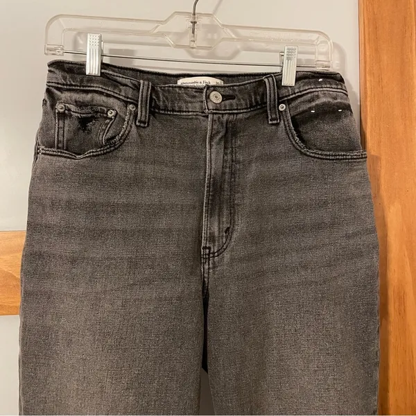 Black Ultra High Rise Ankle Straight Jeans - Image 2