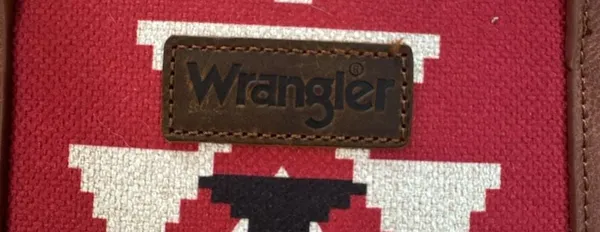 Wrangler Ladies Southwestern Large Red Laptop Shoulder Tote Bag - Image 3