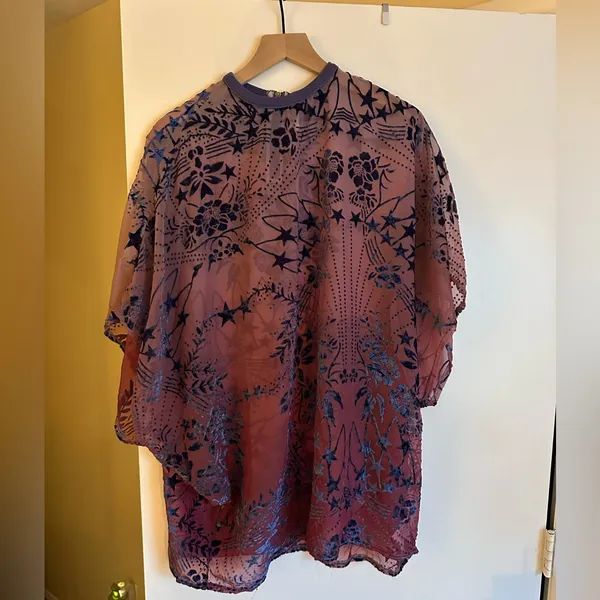 Free People Sheer Velvet Shirt/Dress - Image 4